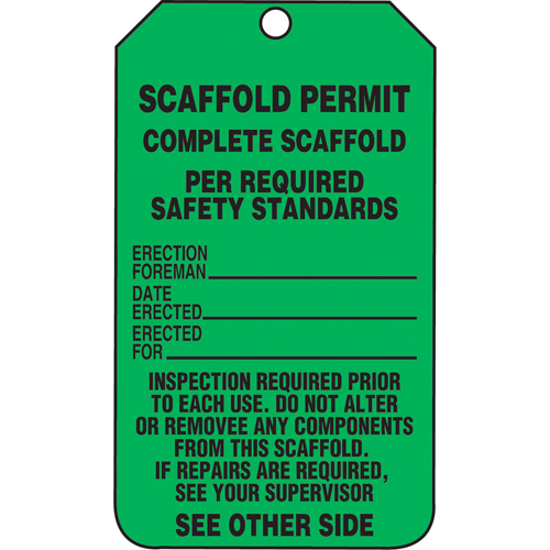 &eacute;tiquettes de s&eacute;curit&eacute; d'inspection et de contr&ocirc;le de l'&eacute;tat de l'&eacute;quipement, Papier cartonn&eacute;, 3-1/8" la x 5-7/8" h, Anglais Kelford
