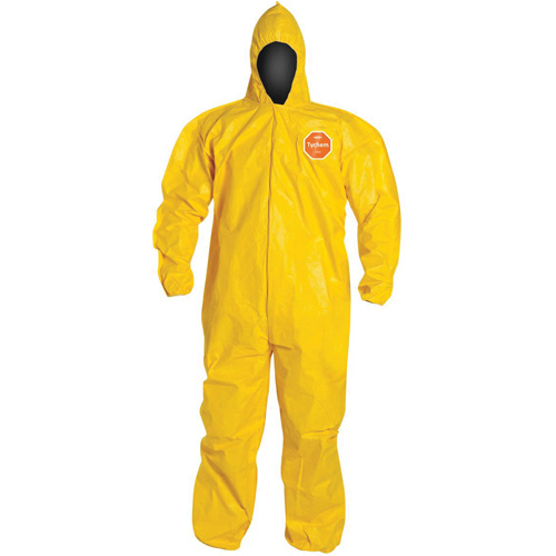 Hooded Coveralls, Tychem&reg; 2000, 3X-Large, Yellow Kelford