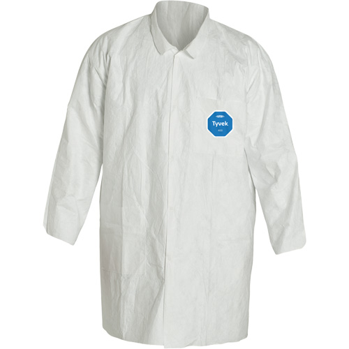 Lab Coat, Tyvek&reg; 400, White, 2X-Large Kelford