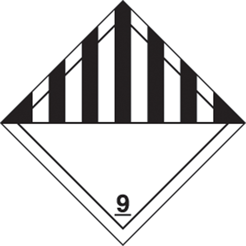 &eacute;tiquettes d'exp&eacute;dition TMD, Classe 9, Mati&egrave;res dangereuses diverses, Vinyle Kelford