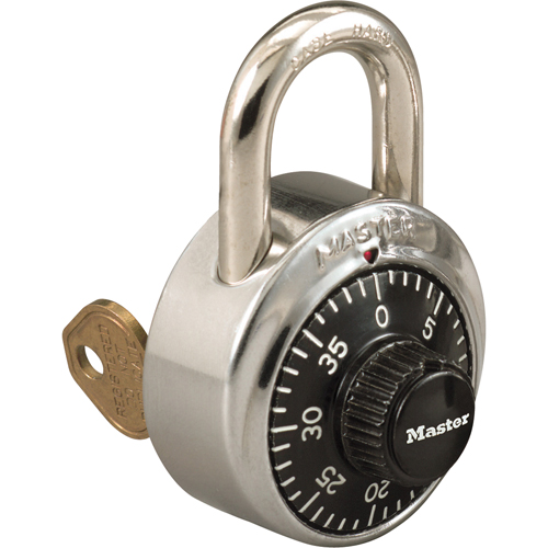 Padlock, Combination, Hardened Steel, 1-7/8" Width Kelford
