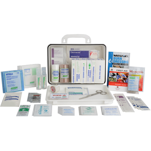 Contractors' First Aid Kit, Class 1 Medical Device, Plastic Box Kelford