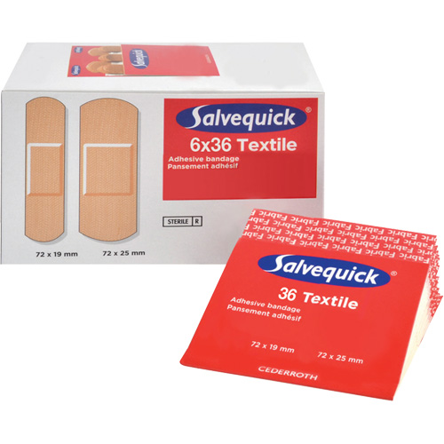 Syst&egrave;mes de distribution de bandages Salvequick - recharges st&eacute;riles, Rectangulaire/carr&eacute;e, Tissu, St&eacute;rile Kelford