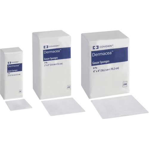 &eacute;ponges de gaze, Tampon, 2" lo x 2" la, Dispositif m&eacute;dical Classe 1 Kelford