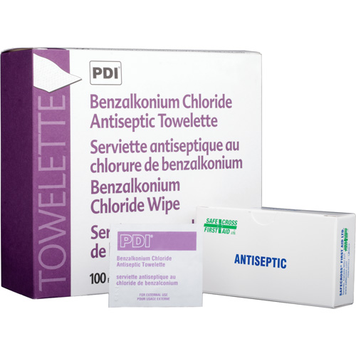 Lingettes antiseptiques au chlorure de benzalkonium, Serviette, Antiseptique Kelford