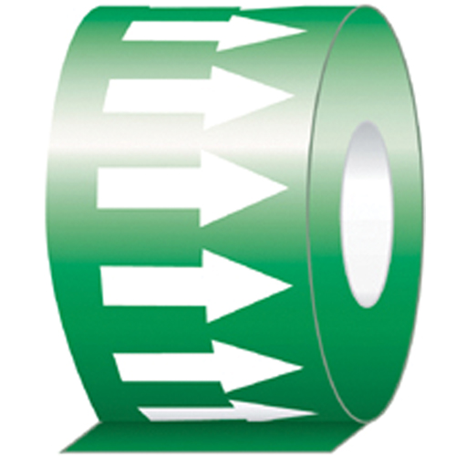 Directional Flow Arrow Tapes, 108', White on Green Kelford