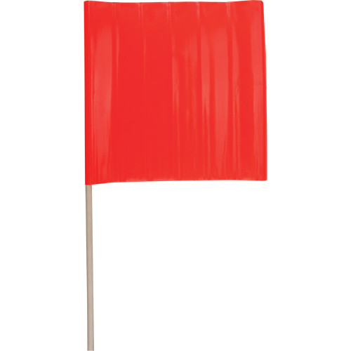 Traffic Safety Flags, Vinyl, With Handle Kelford