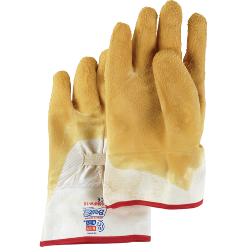 Nitty Gritty&reg; Coated Gloves, 10/Large, Rubber Latex Coating, Cotton Shell Kelford