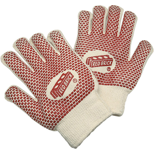 Red Brick&reg; Reversible Terrycloth Gloves, Cotton, Double Sided, 10 Gauge, Large Kelford