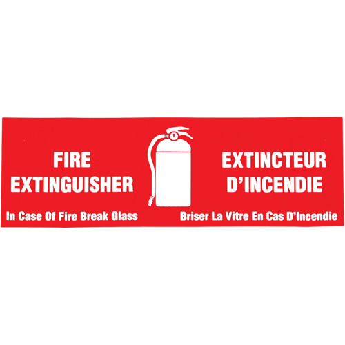 &eacute;tiquette  Fire Extinguisher / Extincteur d'incendie , 2" x 6", Vinyle, Bilingue avec pictogramme Kelford