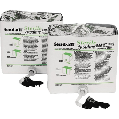 Cartouches de liquide pour poste de douche oculaire Fendall Pure Flow 1000, 1120 oz Kelford