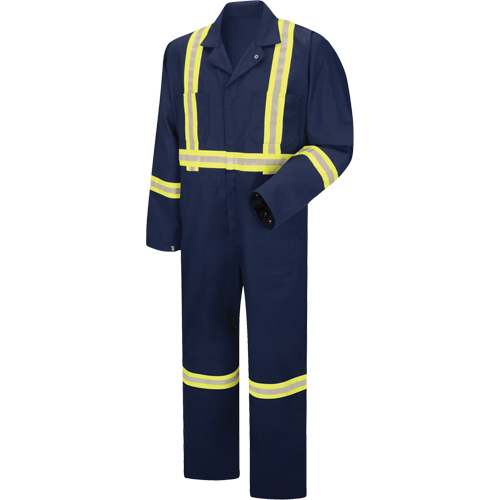 Enhanced Visibility Coveralls, Men's, Navy Blue, Size 38 Kelford