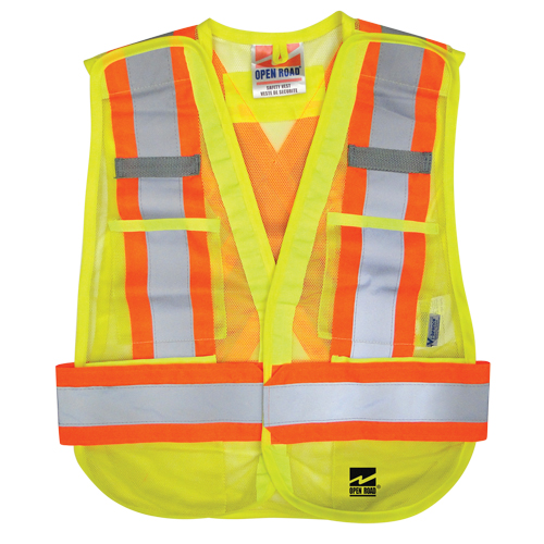 Open Road&reg; Tear Away Vest , High Visibility Lime-Yellow, Polyester Kelford