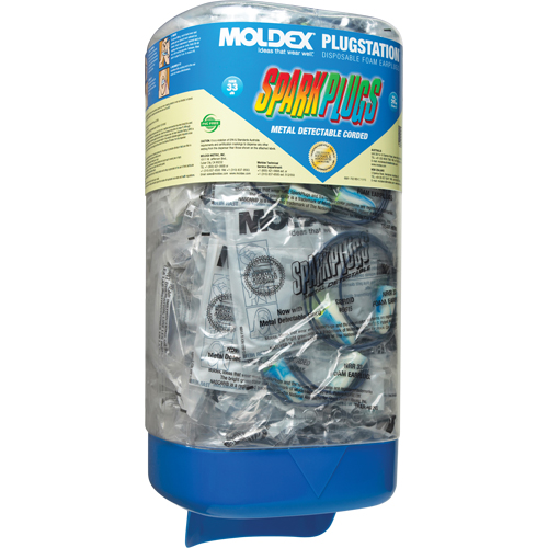 Distributeur PlugStation avec bouchons d'oreille SparkPlugs &agrave; cordon d&eacute;tectable Kelford