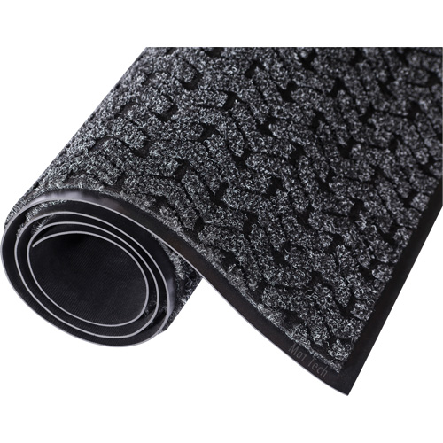 Tire-Track Entrance Mat, Wiper/Scraper, 4' x 6' x 3/8", Charcoal Kelford