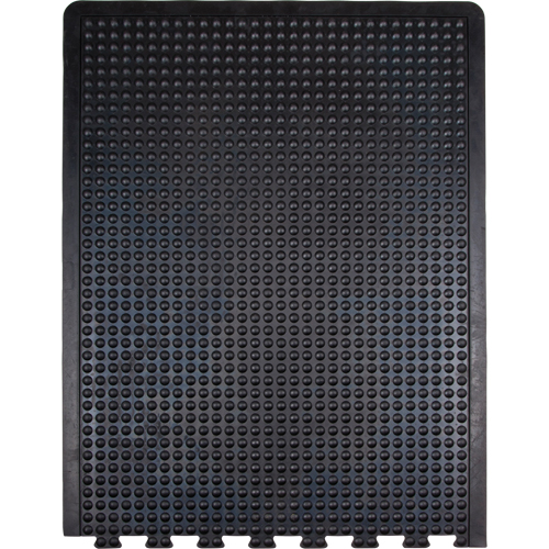 Tapis antifatigue en d&ocirc;me, &agrave; bulles, 3' x 4' x 1/2", Noir, Caoutchouc Kelford