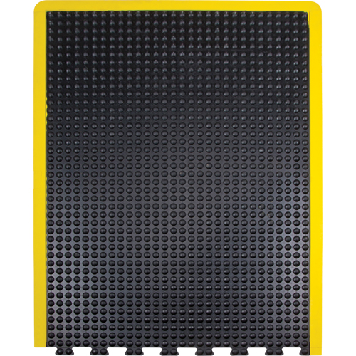 Tapis antifatigue en d&ocirc;me, &agrave; bulles, 3' x 4' x 1/2", Noir, Caoutchouc Kelford