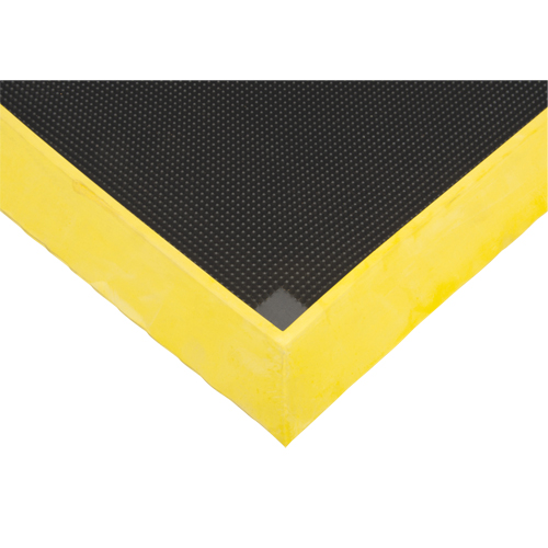 Foot Sanitizing Matting, Rubber, 2-2/3' W x 3-1/4' L x 2-1/2" Thick, Yellow Kelford