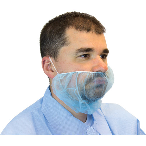 Disposable Beard Covers, Polypropylene, Blue Kelford