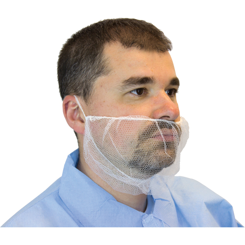 Mesh Beard Nets, Polyester, White Kelford