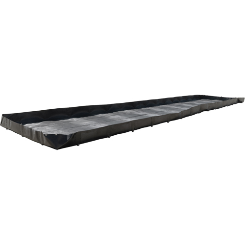 Berme pour r&eacute;servoir de fracturation, Capacit&eacute; 3740 gal. US, 50' la x 10' lo x 12" h, Support en L Kelford