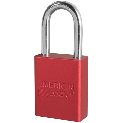 American Lock&reg; Safety Padlocks, Red, Keyed Alike, Aluminum, 1-1/2" Width Kelford