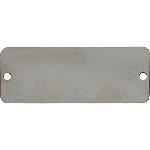 &eacute;tiquettes vierges, Acier inoxydable, 3" la x 1" h Kelford
