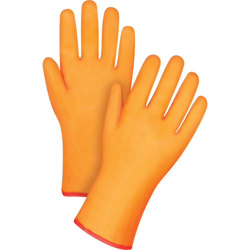 Winter-Lined Chemical-Resistant Gloves, Size Large/9, 12" L, PVC, Foam Fleece Inner Lining, Winter Weight Kelford