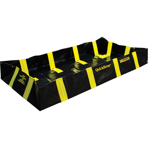 QuickBerm&reg; Containment Berm with Inside Wall Supports, 355 US gal. Capacity, 6' W x 8' L x 12" H, Snap-Up Bracket Kelford