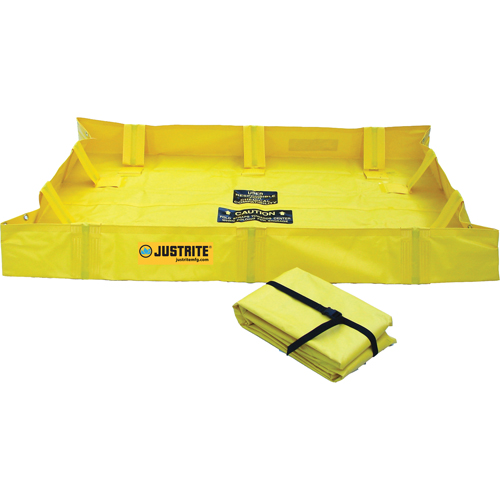 QuickBerm&reg; Lite Containment Berm, 119 gal. Capacity, 4' W x 6' L x 8" H, Snap-Up Bracket Kelford