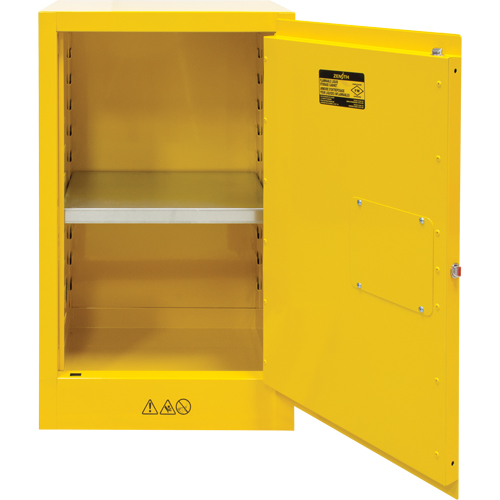 Flammable Storage Cabinet, 12 gal., 1 Door, 23" W x 35" H x 18" D Kelford