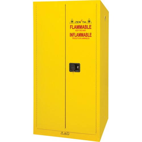 Flammable Storage Cabinet, 60 gal., 2 Door, 34" W x 65" H x 34" D Kelford
