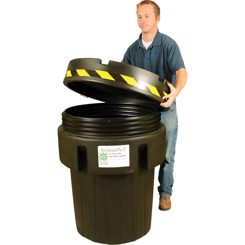 Ultra-Recycled Overpack&reg; Salvage Drum, 95 gal., Stationary Kelford