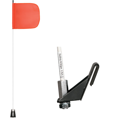 Tiges de s&eacute;curit&eacute; pour travaux l&eacute;gers Safety Whip, Fixation Fen&ecirc;tre, Hauteur 5', Orange Kelford