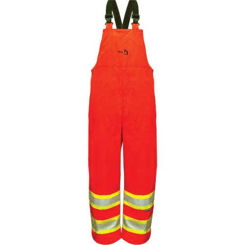 Hi-Vis FR/PU Safety Rain Bib Pants, 4X-Large, Orange Kelford