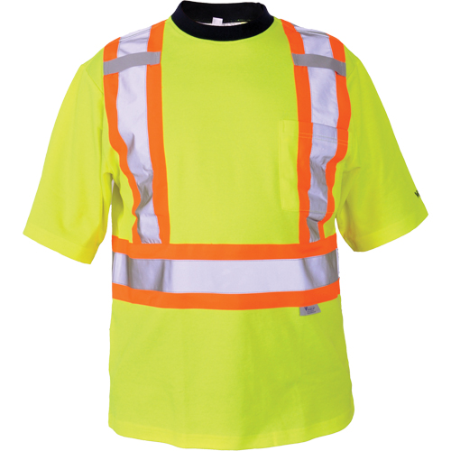 T-shirt de s&eacute;curit&eacute;, Polyester, 2T-Grand, Jaune lime haute visibilit&eacute; Kelford