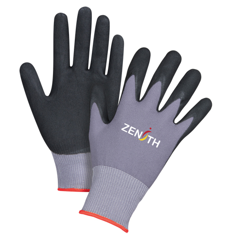Gants ZX-1 de premi&egrave;re qualit&eacute; compatibles avec les &eacute;crans tactiles, 6/T-petit, R&ecirc;vetement Mousse de nitrile, Calibre 15, Enveloppe en Nylon Kelford