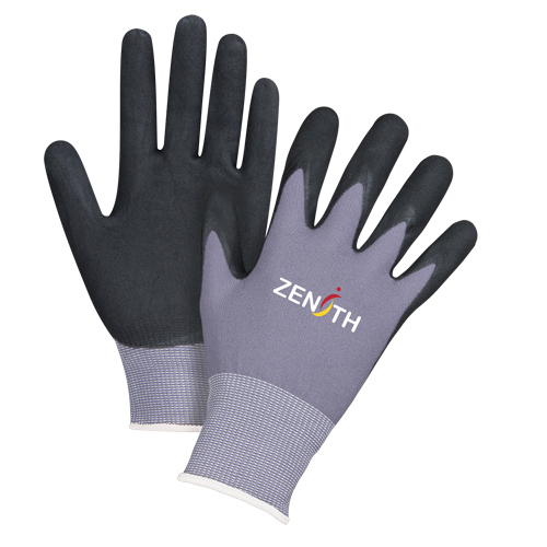 Gants ZX-1 de premi&egrave;re qualit&eacute; compatibles avec les &eacute;crans tactiles, 8/Moyen, R&ecirc;vetement Nitrile/Mousse de nitrile, Calibre 15, Enveloppe en Nylon Kelford