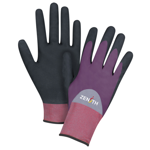 Gants enduits de premi&egrave;re qualit&eacute; ZX-2, 10/T-Grand, R&ecirc;vetement Nitrile/Mousse de nitrile, Calibre 18, Enveloppe en Nylon Kelford