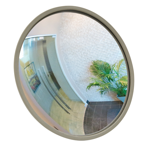 Convex Mirror with Bracket, Indoor/Outdoor, 12" Diameter Kelford