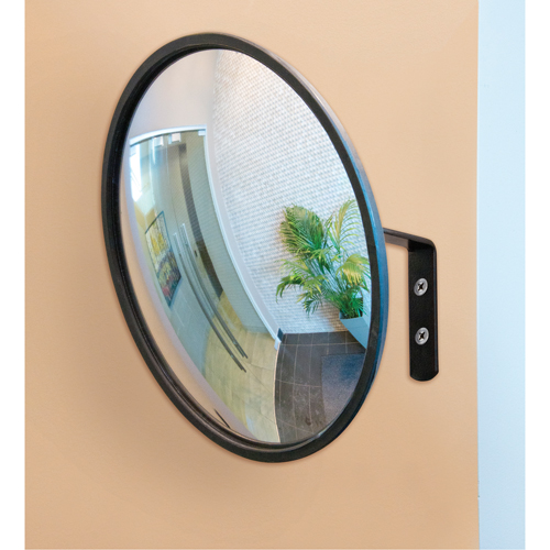 Convex Mirror with Bracket, Indoor/Outdoor, 12" Diameter Kelford