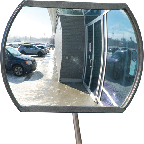 Miroir convexe rectangulaire/rond avec bras t&eacute;lescopique, 12" h x 18" la, Int&eacute;rieur/Ext&eacute;rieur Kelford