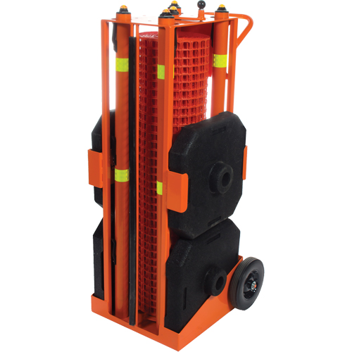 Portable Safety Zone, 100' L, Steel, Orange Kelford
