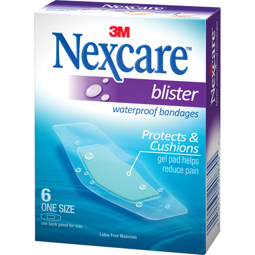 Nexcare Waterproof Blister Bandages, Rectangular/Square, 2-1/4", Plastic, Sterile Kelford