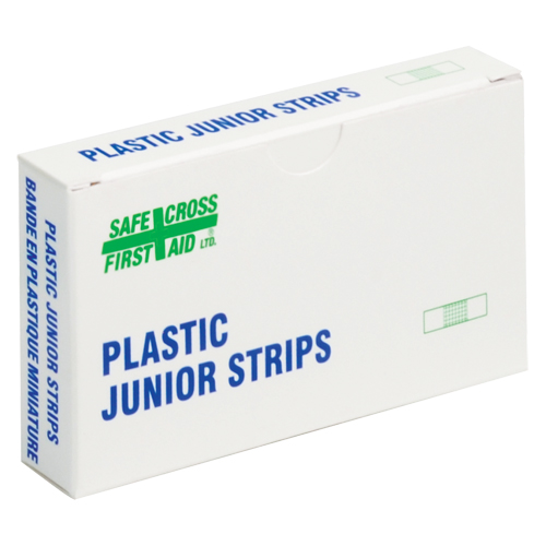 Junior Strips Bandages, Rectangular/Square, 1-1/2", Plastic, Non-Sterile Kelford