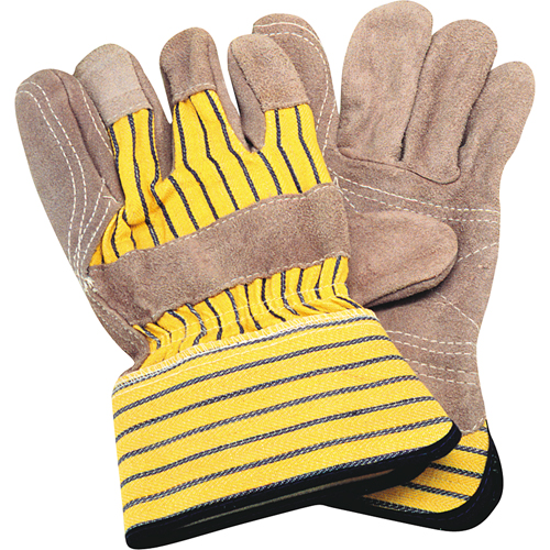 Gants d'ajusteur avec paume double, Grand, Paume en Cuir de vache refendu, Doublure en Coton Kelford