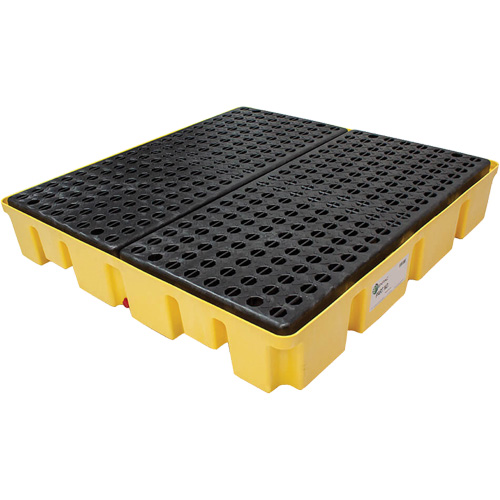 Poly-Slim-Line Spill Pallet without Drain, 66 US gal. Spill Capacity, 49" x 49" x 8.75" Kelford