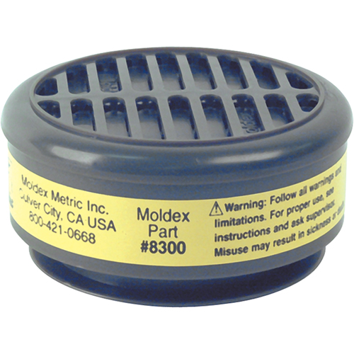 8000 Series Replacement Cartridges, Gas/Vapour Cartridge, Organic Vapour/Acid Gas Kelford