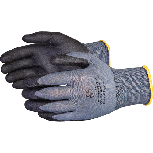 Dexterity&reg; Coated Gloves, 9/Large, PVC Coating, 13 Gauge, Nylon Shell Kelford