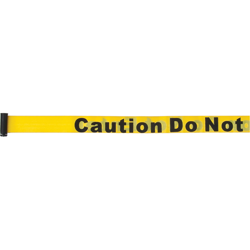Tape Cassettes for Build-Your-Own Crowd Control Barriers, Caution Do Not Enter, 7', Yellow Tape Kelford